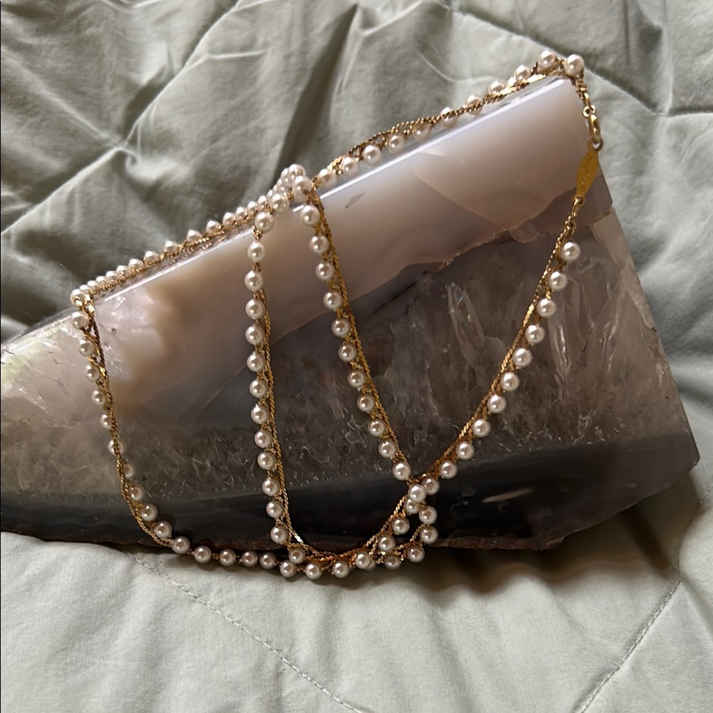 Napier vintage Pearl and Gold Necklace